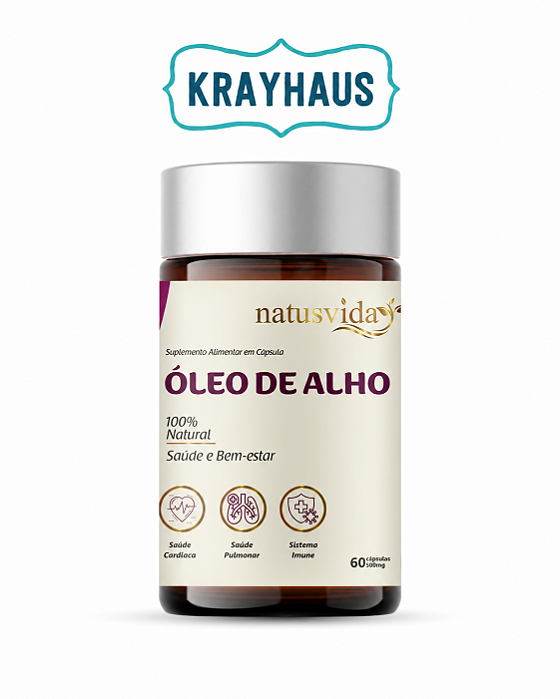 Óleo de Alho - 500 mg - 60 caps - NatusVida