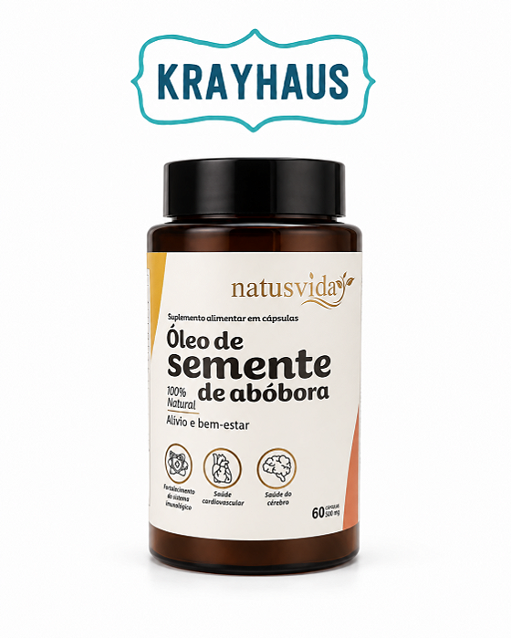 Óleo de Semente de Abóbora - 60 caps - 1000 mg - NatusVida