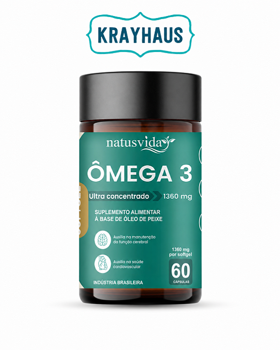 Ômega 3 Ultra Concentrado I 1360 mg - 60 caps - Softgel - NatusVida