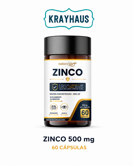 Zinco I 500 mg I 60 caps - NatusVida