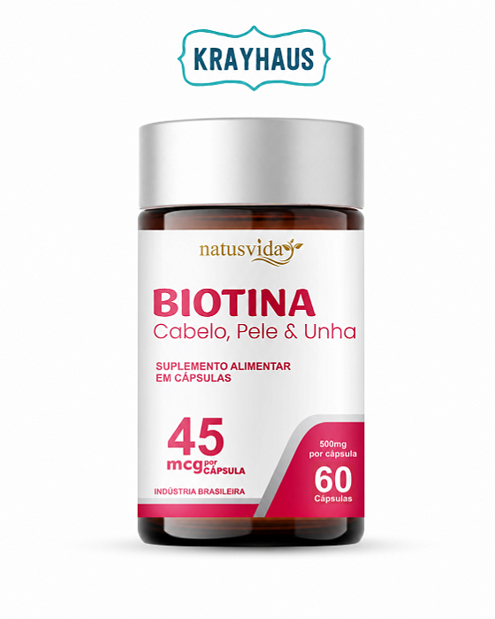 Biotina I 45 mcg por caps I 500 mg I 60 caps - NatusVida