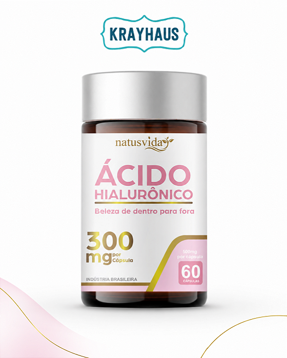 Ácido Hialurônico I 300 mg por caps I 60 caps - NatusVida