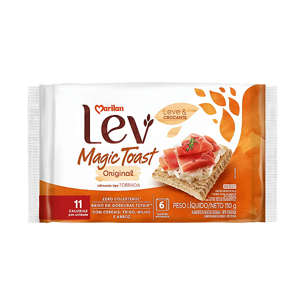 Biscoito Torrada Lev Magic Toast Original Marilan 110g