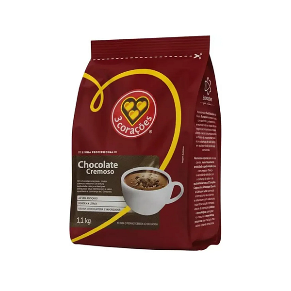 Chocolate Quente Em Pó Tres 3 Coracoes Solúvel Vending - 1kg