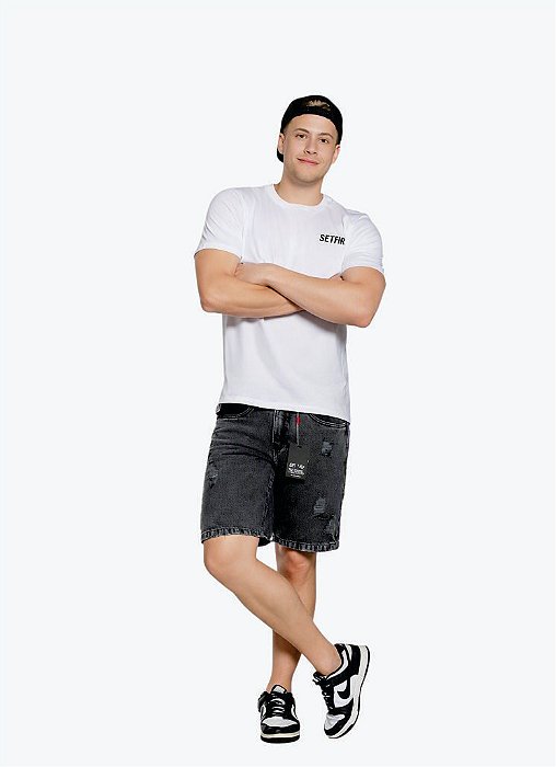 Bermuda Jeans Reta Crux