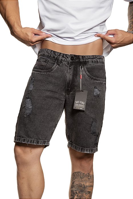 Bermuda JEANS Reta Crux MASCULINA