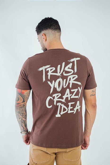 CAMISETA BÁSICA COM SILK - CAPPUCINO MASCULINA