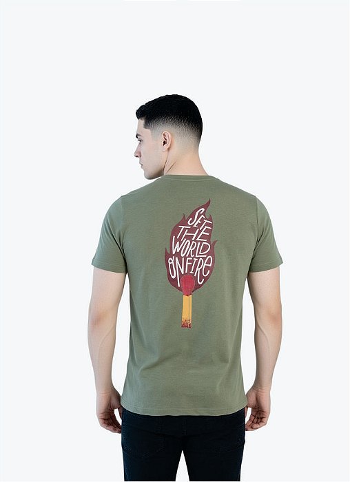Camiseta básica Green com Silk