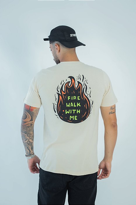 CAMISETA BÁSICA COM SILK - AREIA CAMISETA MASCULINA