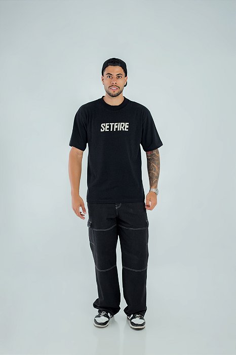 CAMISETA OVERSIZE - PRETO MASCULINA