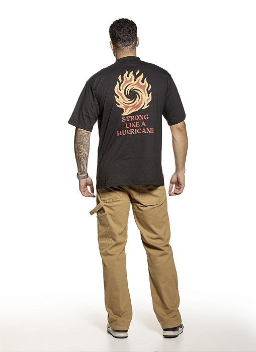 CAMISETA BÁSICA COM SILK - PRETO CAMISETA MASCULINA