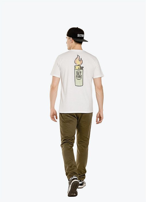 Camiseta básica Lighter White com Silk