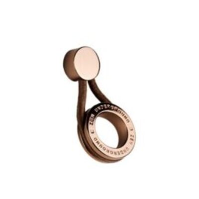 Puxador para Móvel Ponto Fune Garage Rose Com Couro Marrom ZP1818 - Zen