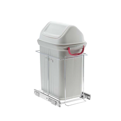 Lixeira Para Cozinha Deslizante Simples 19L Cromada 2700 - Schmitt