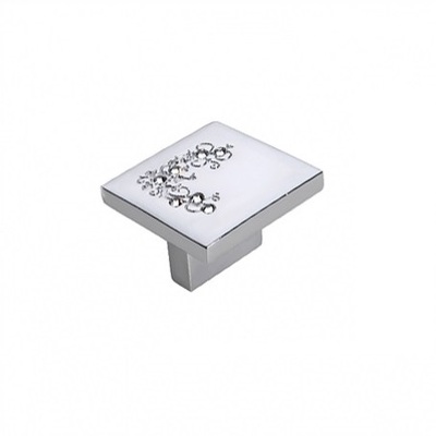 Puxador para Móvel Ponto Firenze 35 x 35 Floral Cromado - Gruppa