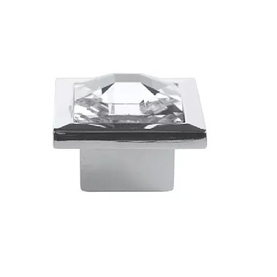 Puxador para Móvel Ponto Firenze 35 - 25x25 Swarovski Cromado - Gruppa