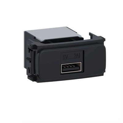 Módulo Tomada Keystone USB-A Composé Preto - WEG