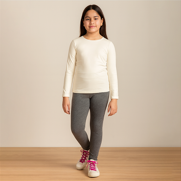 Calça Legging Suplex Mescla Juvenil