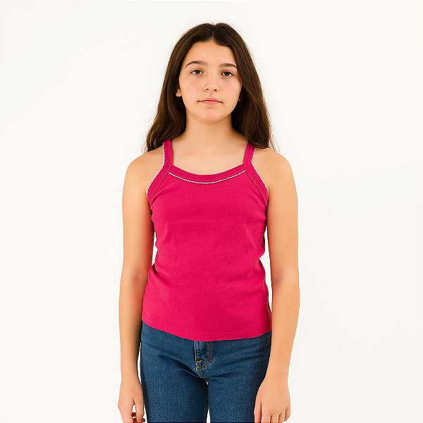 Regata Menina Linda Alça Lisa Juvenil