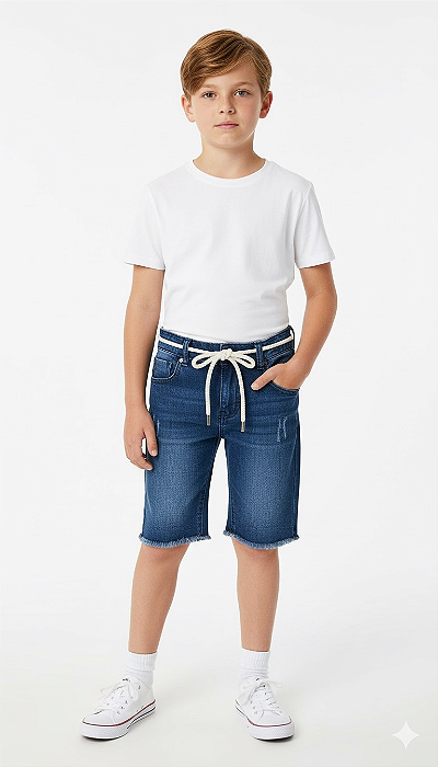 Bermuda com Cordão Desfiado – Ref. 34