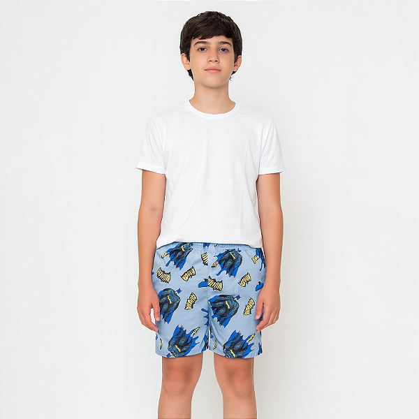 Bermuda Tactel Personagem Juvenil