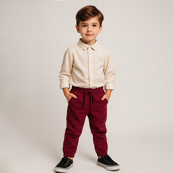 Calça Jogger Jeans Lisa Infantil - Ref 08