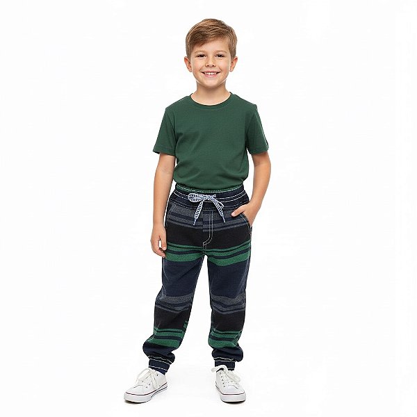 Calça Jogger Listrada Infantil