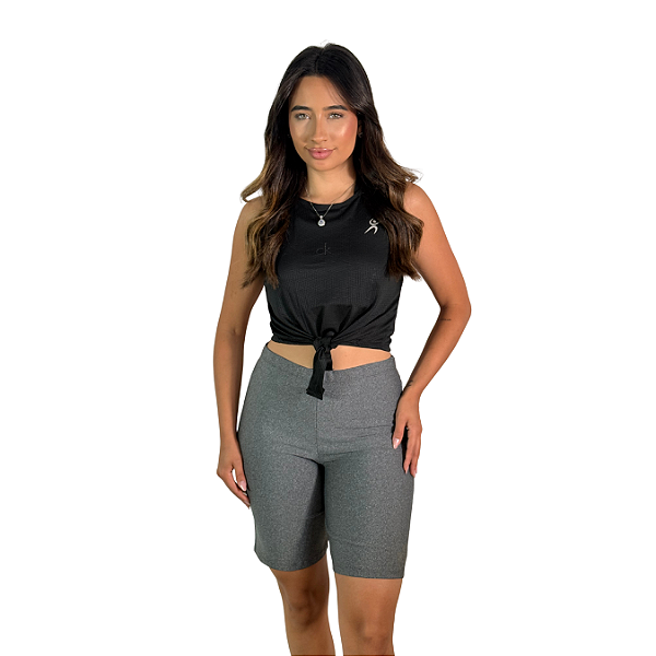 Bermuda Cós Elástico – Cinza