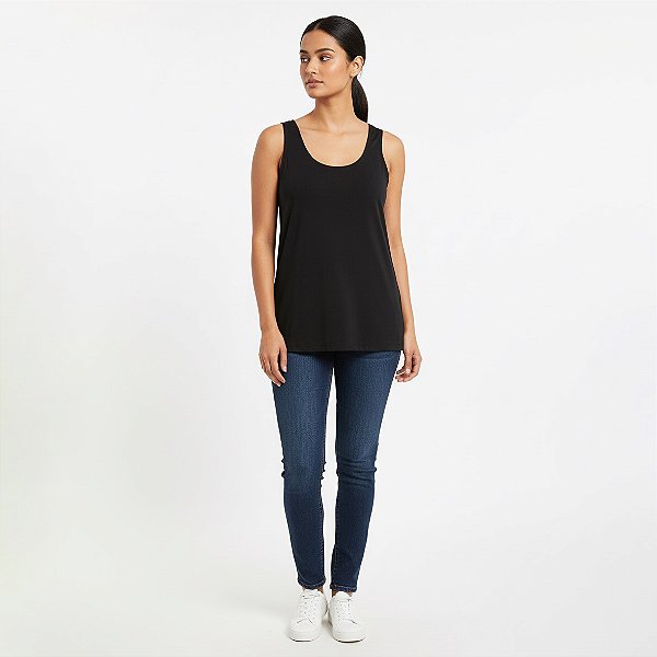 Blusa segunda pele regata alça larga Fem AD