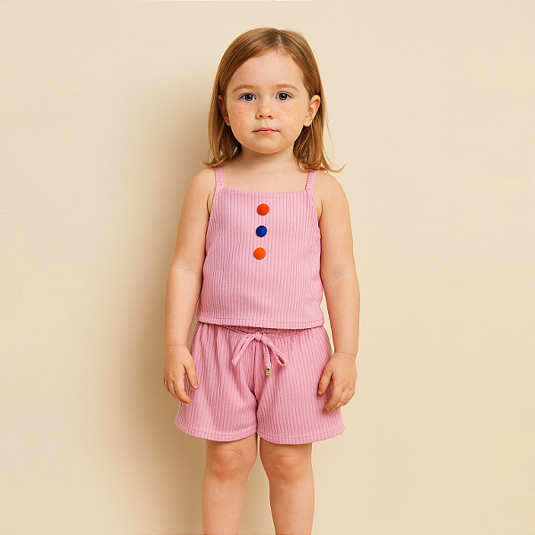 Conjunto Canelado Infantil - Ref. 32