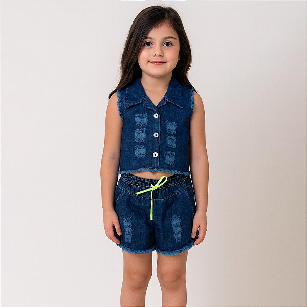Conjunto Jeans com Colete – Ref. 02