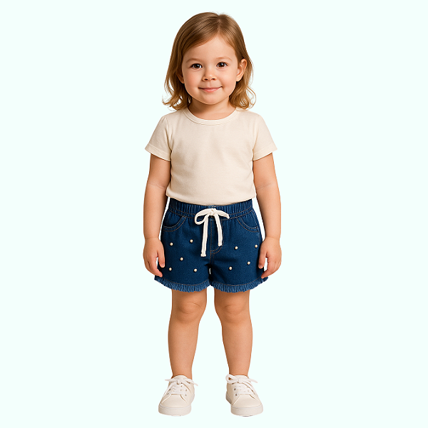 Short Jeans Infantil Pérola – Ref. 55