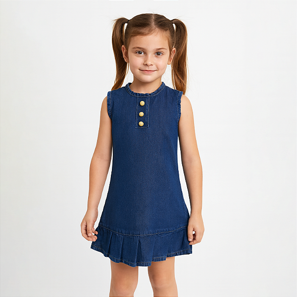 Vestido Jeans Pompom – Ref. 31