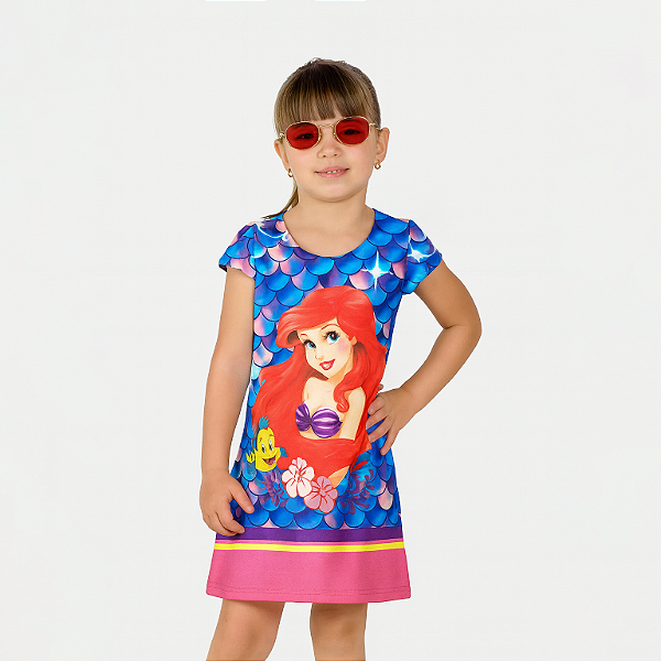 Vestido Sublimado Manga Infantil