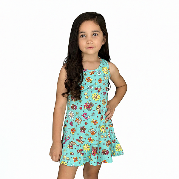 Vestido Estampado Regata Infantil