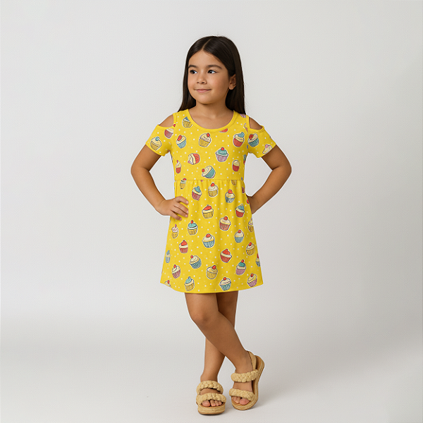 Vestido Estampado Ciganinha Infantil