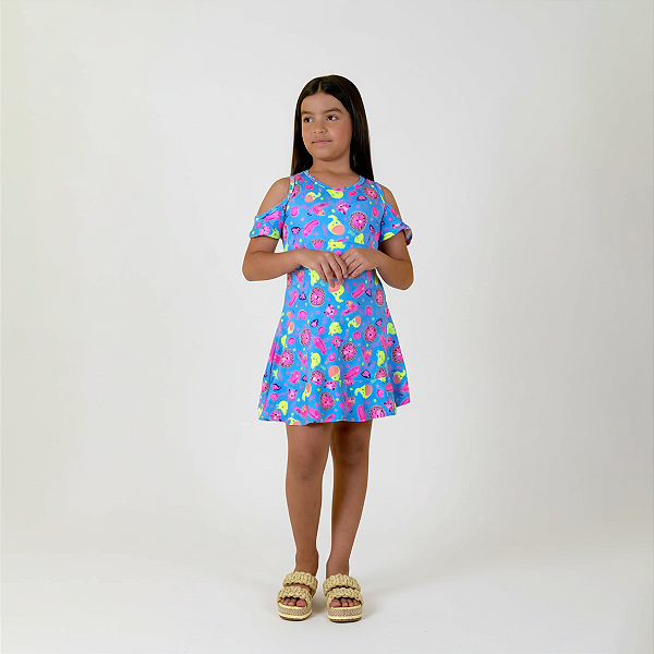 Vestido Estampado Ciganinha Juvenil