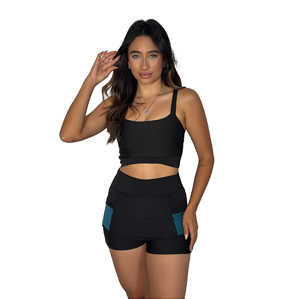 Conjunto Short Saia Academia