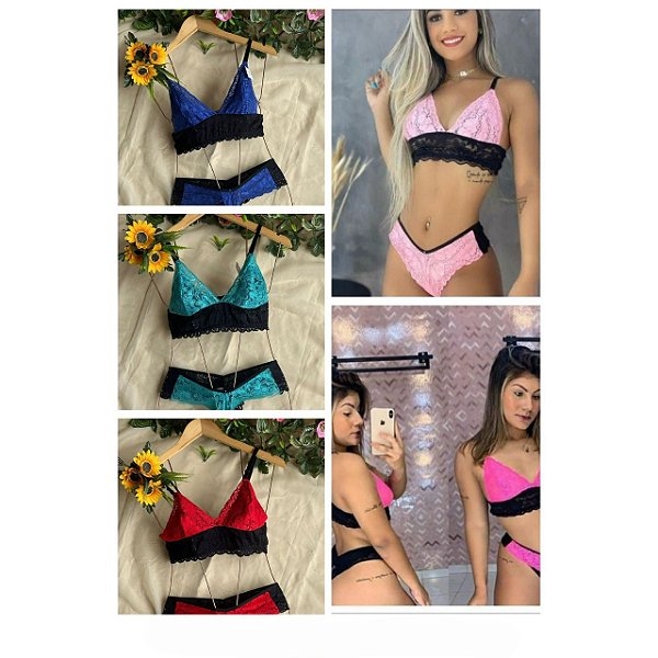 Conjunto Lingerie Duas Cores