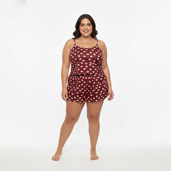 Baby Doll Suede Plus Estampado