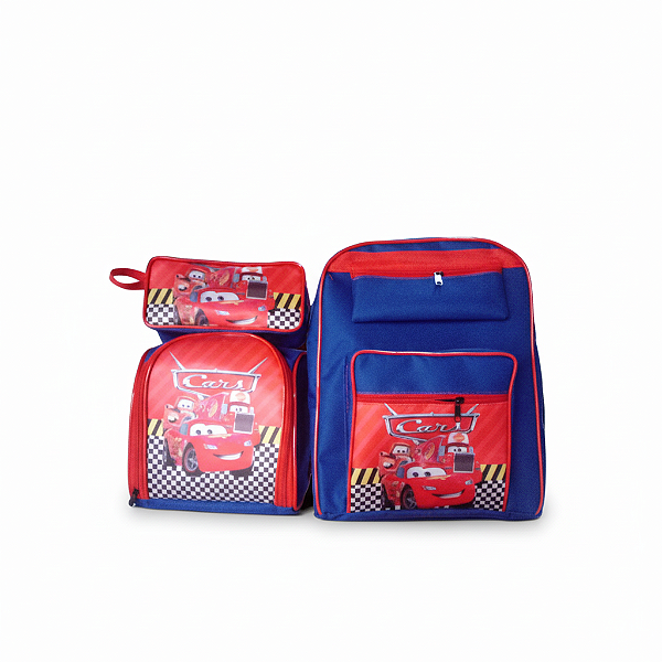 Kit Mochila + Lancheira + Estojo Sublimado com Zíper