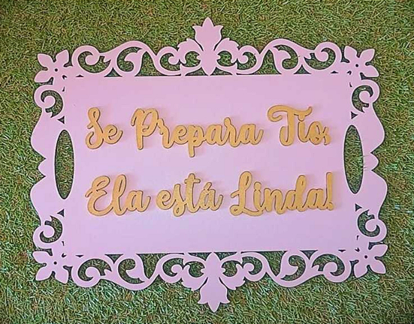 Placa Personalizada para Casamento / Frases personalizada