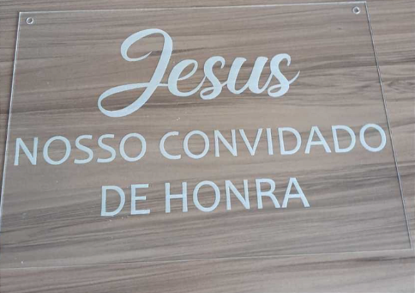 Placa de Casamento Acrílico Personalizada