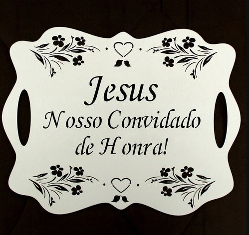 Placa Casamento Entrada de Igreja - Noiva Vazada