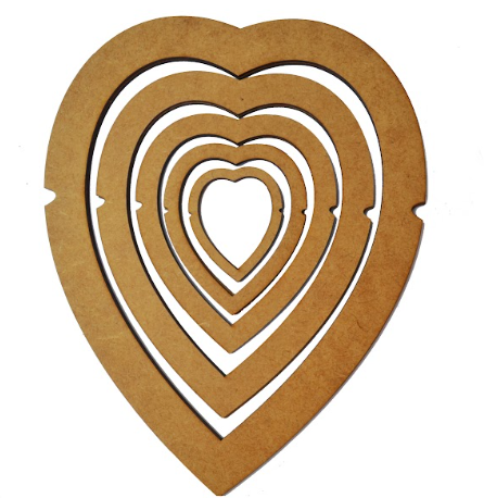 Molde Macramé - Modelo Coração