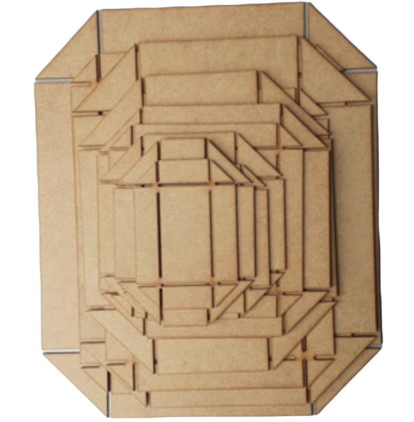 Kit 14 Moldes Para Fabricar Caixas de Papel Mdf 3mm