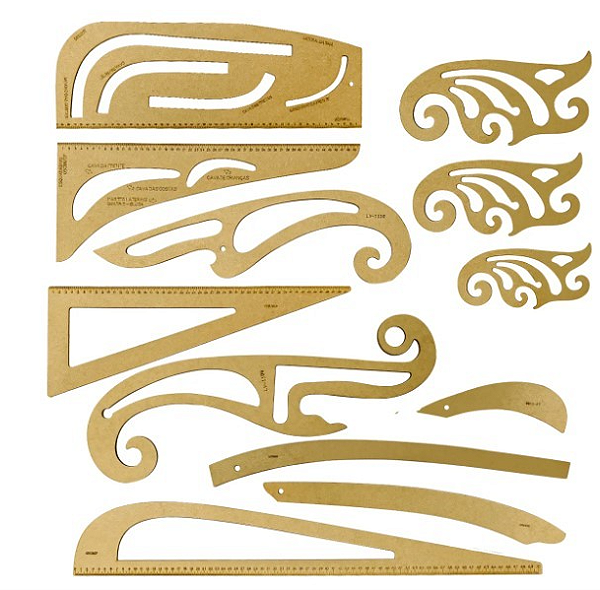 JOGO DE RÉGUAS CORTE E COSTURA FRANCESA KING