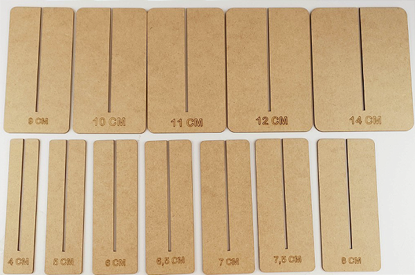 Gabaritos Laço Perfeito Em Mdf 9 Medidas 4 ao 14cm
