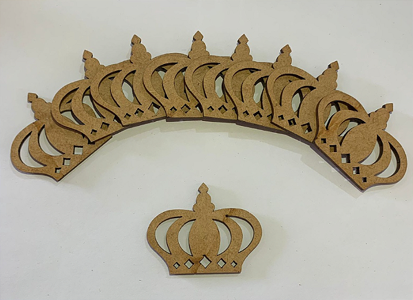 Aplique Coroa Kit com 50 Unidades - Decoração Criativa