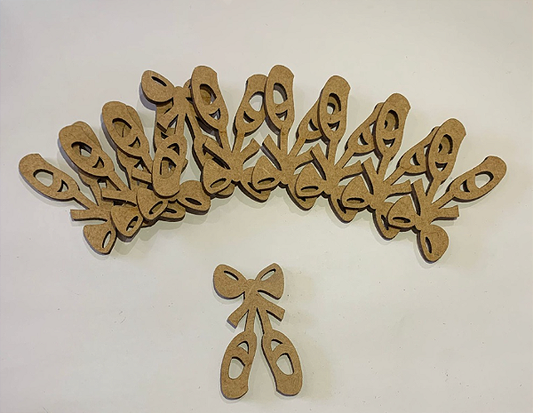 Aplique Sapatilha de Bailarina - Kit com 50 Unidades